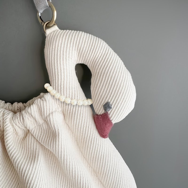 Swan Bag Swan - Handbags & Totes - Cotton & Hemp White