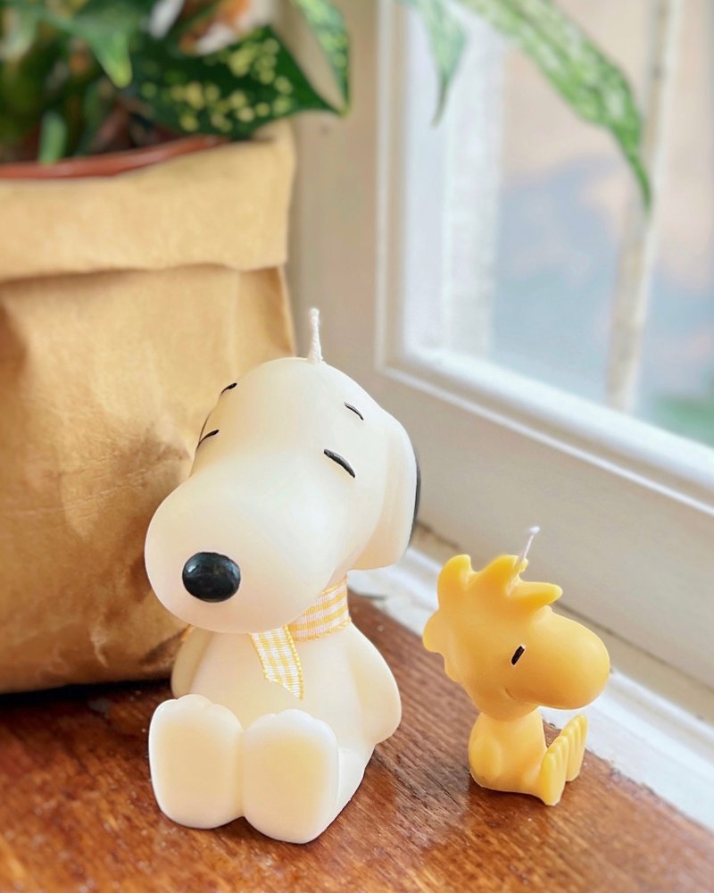 Snoopy and the Muddle-headed Scented Candle Gift Box Snoopy Diffusing Decoration Snoopy Candle - เทียน/เชิงเทียน - ขี้ผึ้ง 