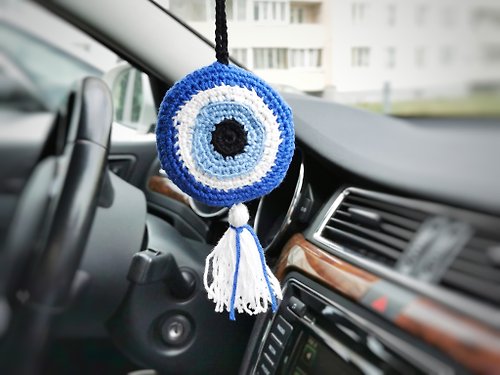 Innagurumi Evil eye keychain, car accessory, Evil eye plush, car rear view hanging