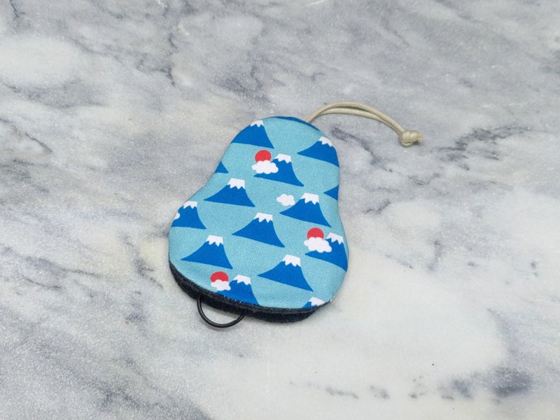 富士藍 梨型鑰匙包【K251124】 - 鑰匙圈/鑰匙包 - 棉．麻 多色