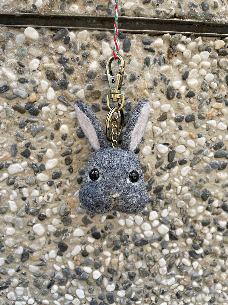 羊のロトウールフェルトパラダイス灰色のウサギ - 人形・フィギュア - ウール 