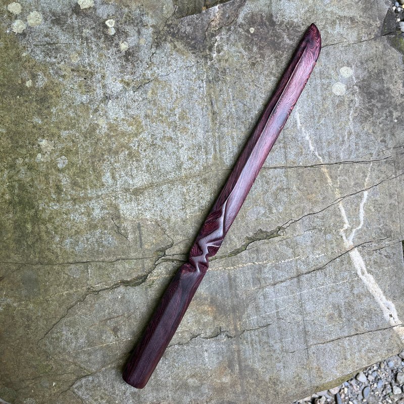 我販劍　妖刀　食秘私　蜜花黃檀　收藏藝品 魔劍紙鎮　匕首 - 擺飾/家飾品 - 木頭 紫色
