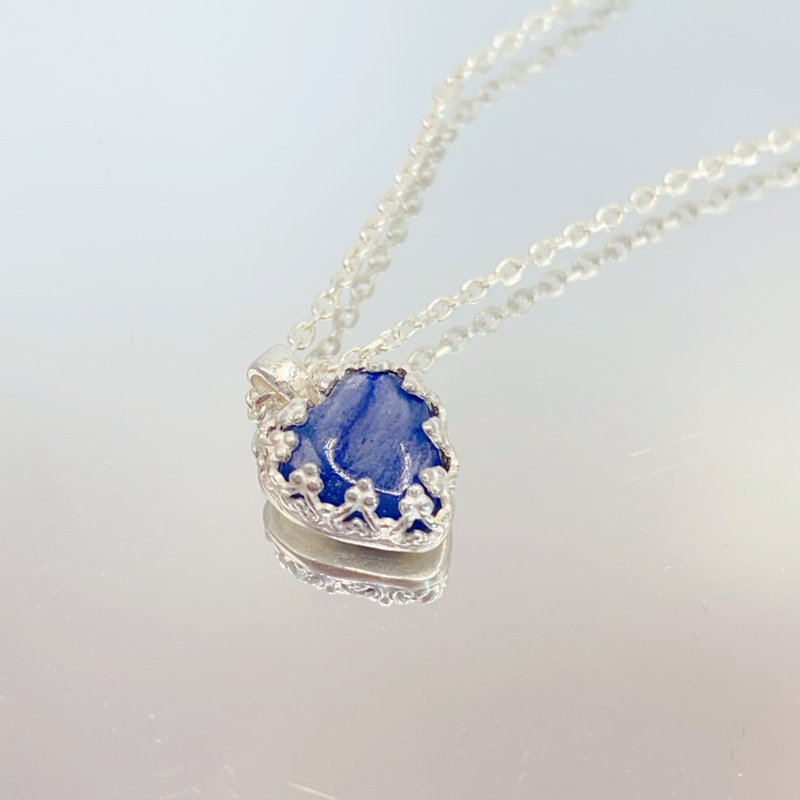 Expressing Love-Kyanite (Small)Kyanite-Lace Metalworking Series - สร้อยคอ - เงิน สีน้ำเงิน