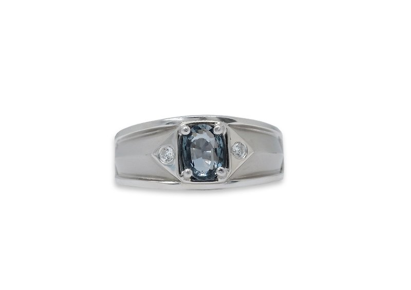 925銀-男款戒指-尖晶石 - 戒指 - 純銀 銀色