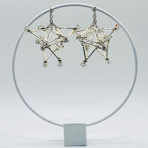 3D Star PIERCE/EARRING【Silver】 - ショップ mUIk ピアス