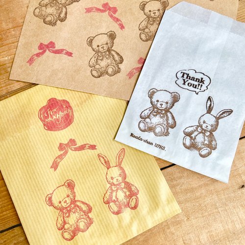 テディベアのラバースタンプ くま クマ ぬいぐるみ はんこ ハンコ 判子