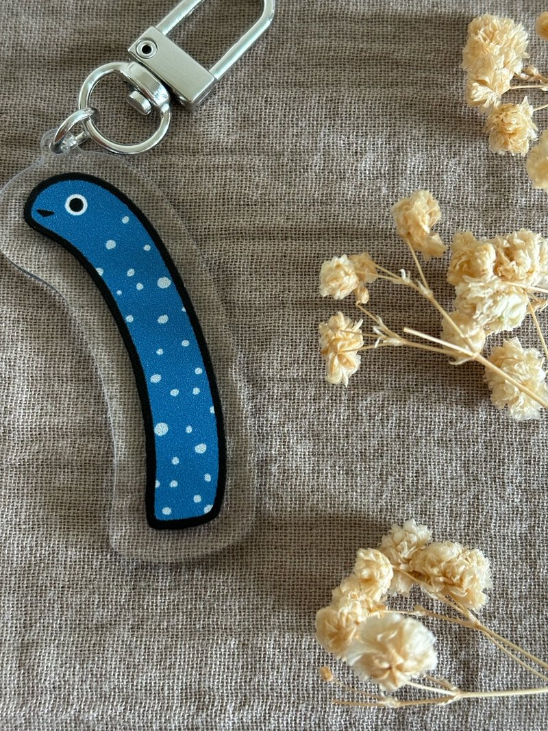 Blue Garden Eel Acrylic Keychain - ที่ห้อยกุญแจ - อะคริลิค 