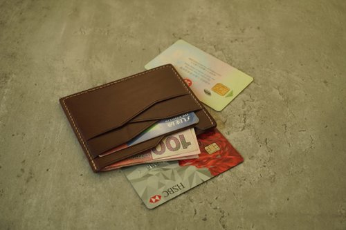 Petit déjeuner MOOS 簡約小錢包 卡包 深咖啡色