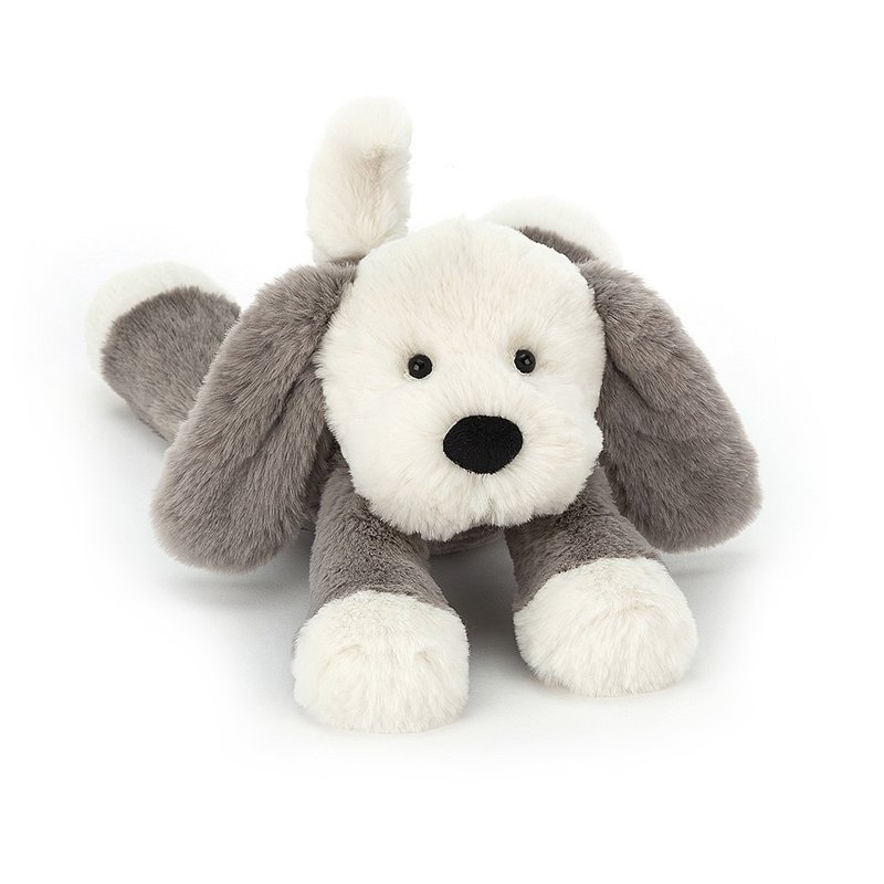 Jellycat Smudge Puppy 萌狗 約34公分 - 公仔/玩偶 - 聚酯纖維 灰色