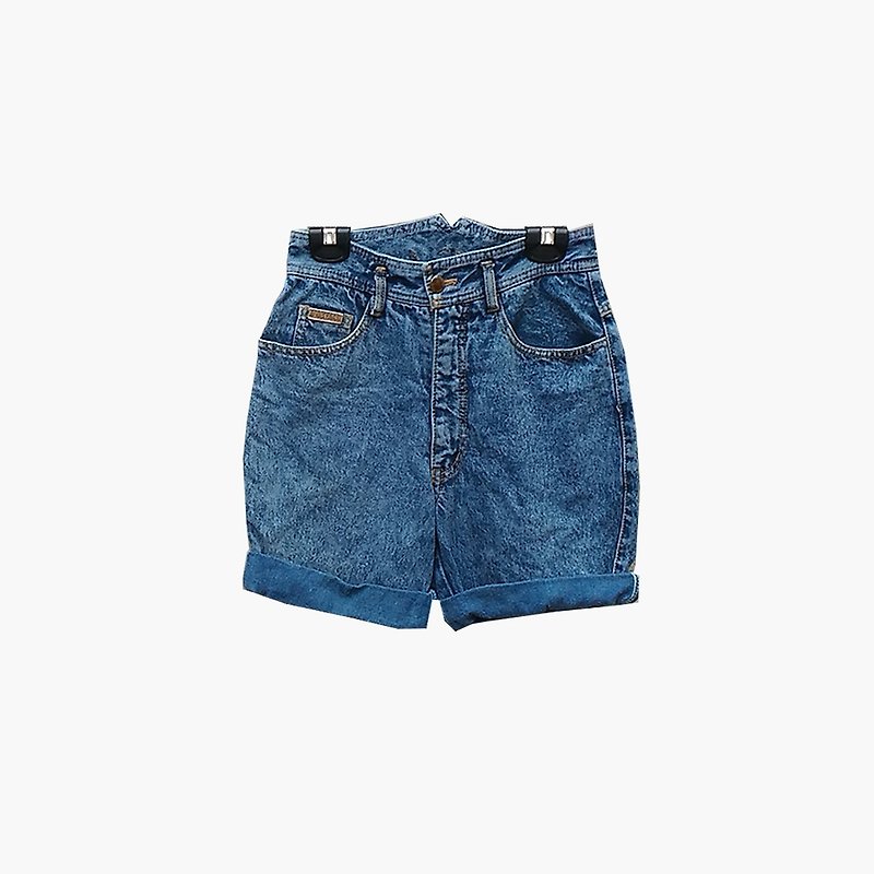 Vintage high waist denim shorts - กางเกงขายาว - ผ้าฝ้าย/ผ้าลินิน สีน้ำเงิน