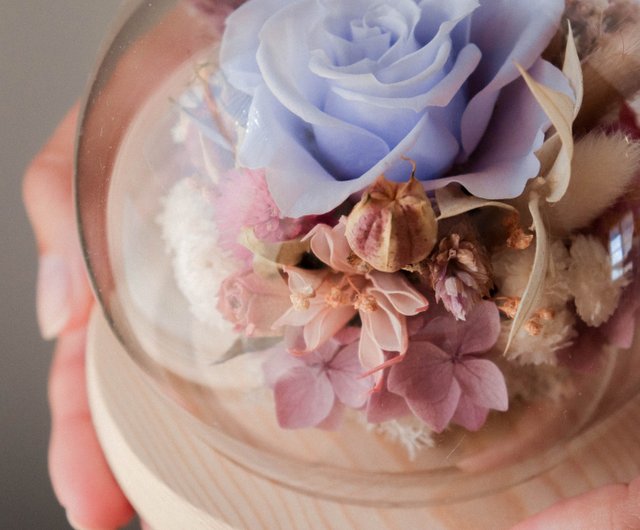 オーダーメイドギフト - プリザーブドフラワーガラスボール（小