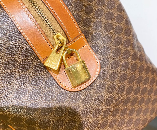 Italian middle-aged CELINE brown Monogram tote bag travel bag 50cm bag  senior second-hand vintage - Shop Mr.Travel Genius Antique shop Handbags &  Totes - Pinkoi
