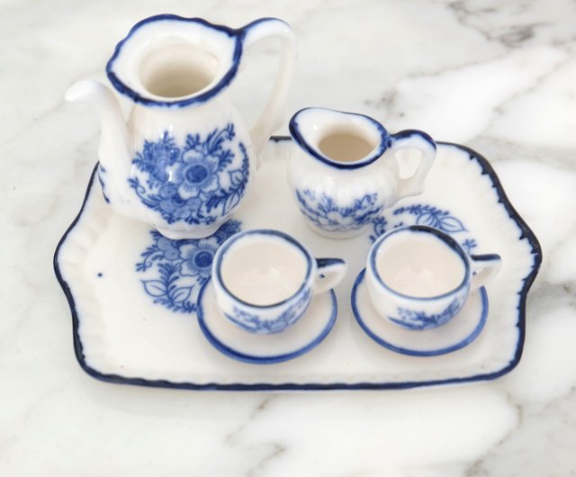 Blue and White Mini China Tea Set