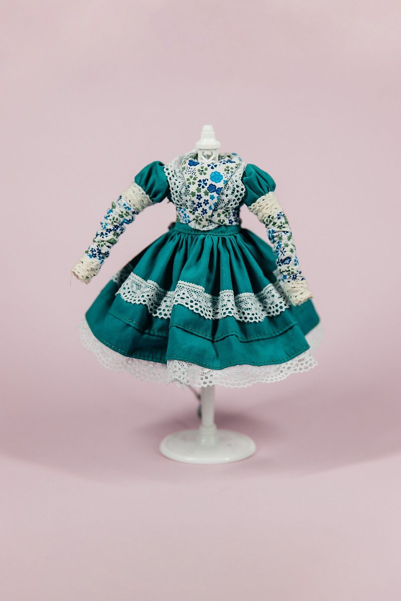 Blythe Vintage Dress - 玩偶/公仔 - 棉．麻 