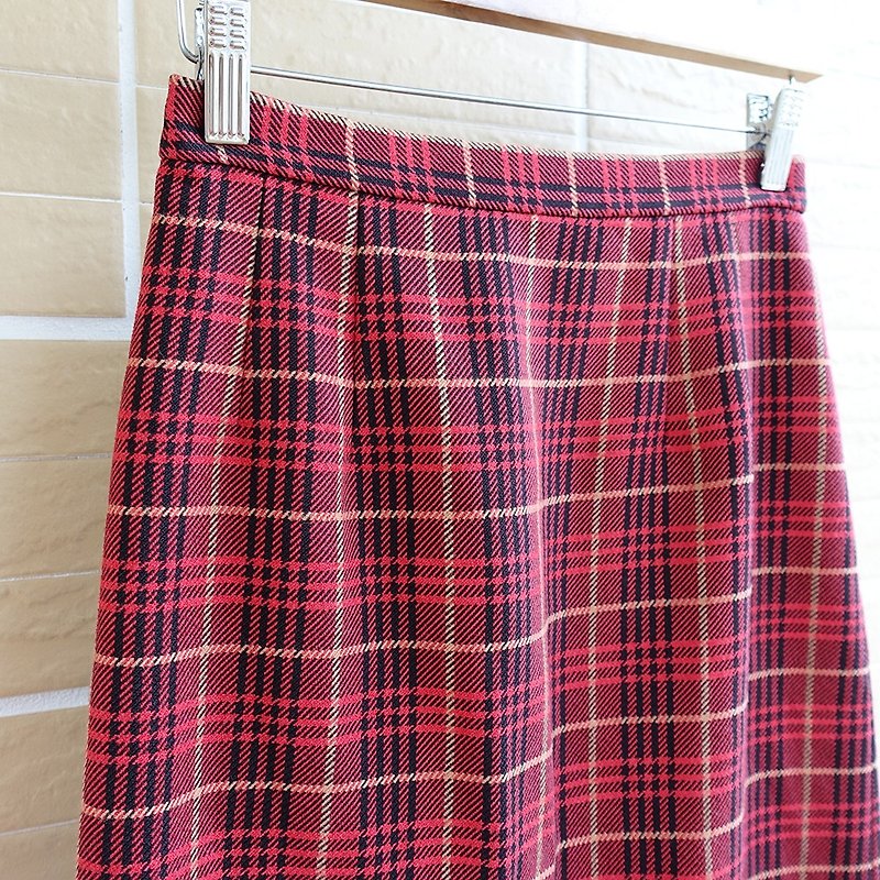 │Slowly │ sweet plaid - ancient skirt │ vintage. Retro. - Skirts - Other Materials Multicolor