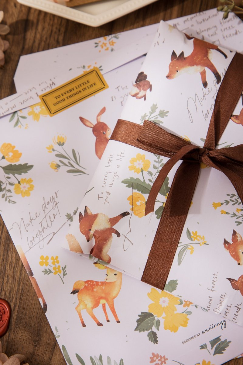 Packaging envelope paper bag 5 pieces (large) - Fox Friends - Envelopes & Letter Paper - Paper Khaki