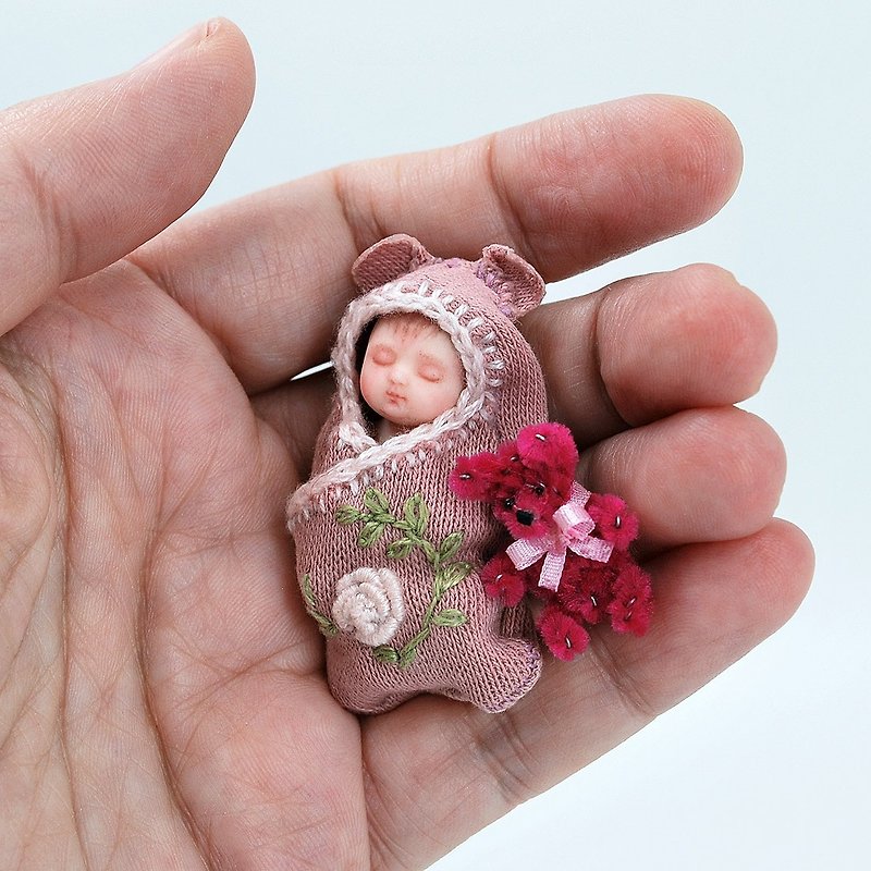 Mini baby dolls, silicone baby dolls, silicone doll, christmas gift wrapping. - 玩偶/公仔 - 矽膠 多色