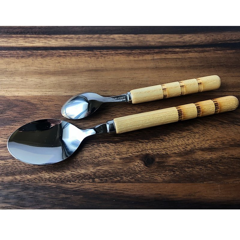 [Special Offer] MEISTER HAND ASIAN wooden handle tableware three lines - ช้อนส้อม - ไม้ 
