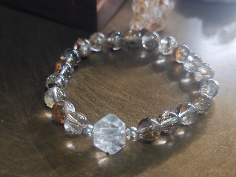 Yellow Clay Skeleton Crystal Bracelet | Shining Diamond | Unique | crystal - Bracelets - Crystal 