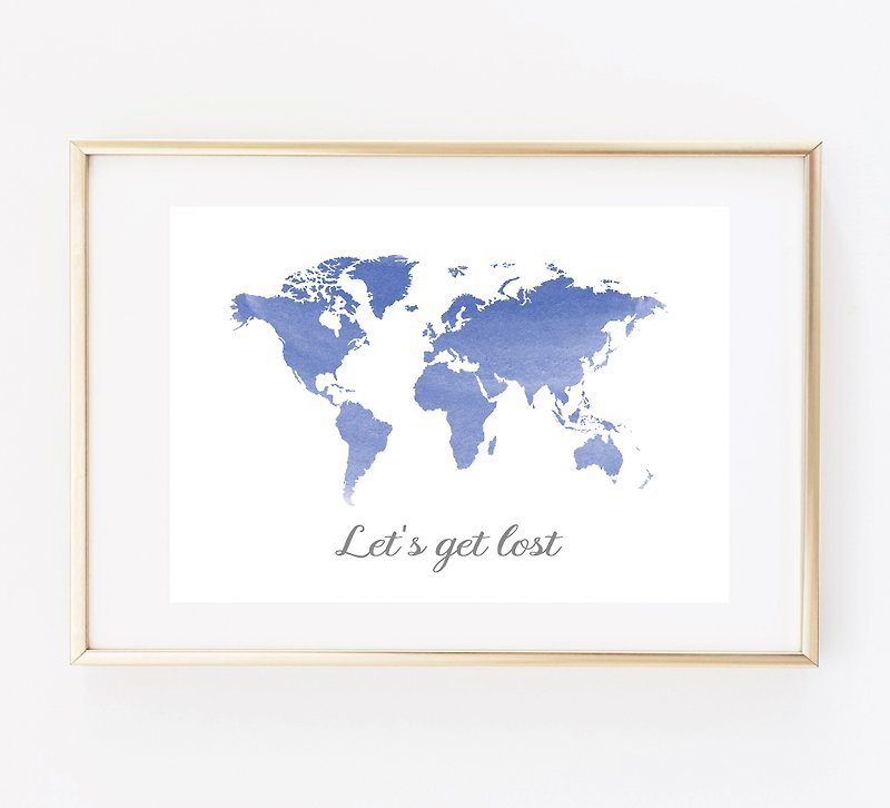 Let's get lost customizable posters - ตกแต่งผนัง - กระดาษ 
