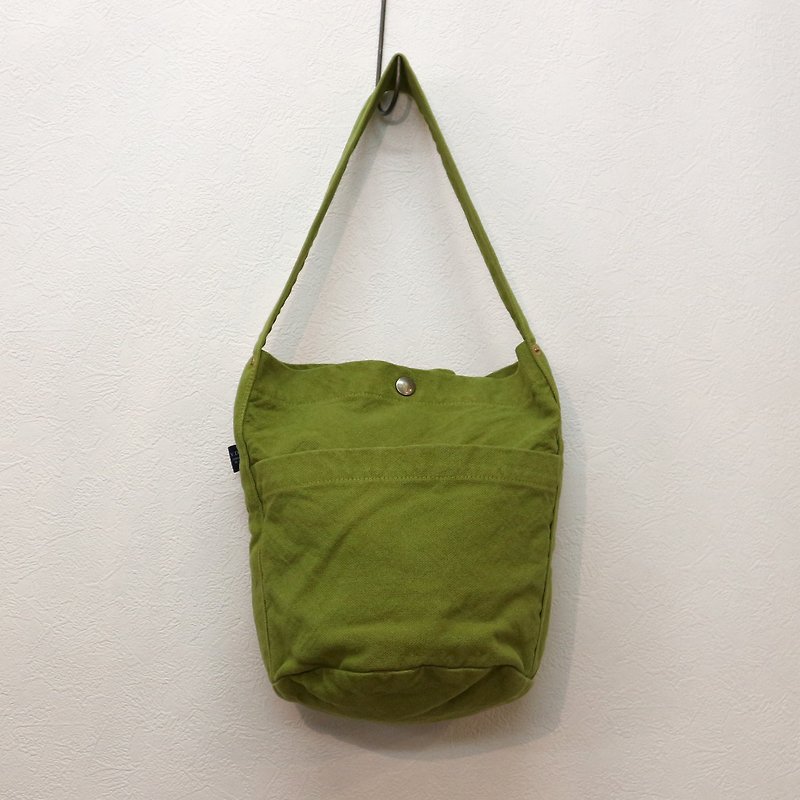 NEWバケットバッグ【若草】(VC-33) - 手袋/手提袋 - 棉．麻 綠色