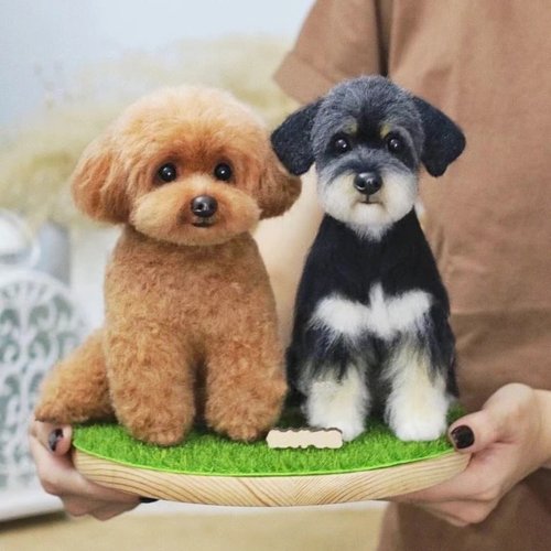 ono　クリップペット　羊毛フェルト オーダーメイドペット】羊毛フェルト、うちの子 犬ぬいぐるみ