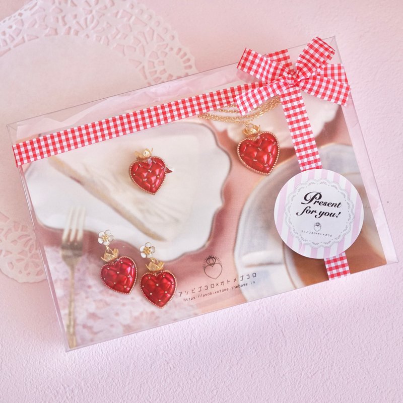 Strawberry special gift - สร้อยคอ - โลหะ สีแดง