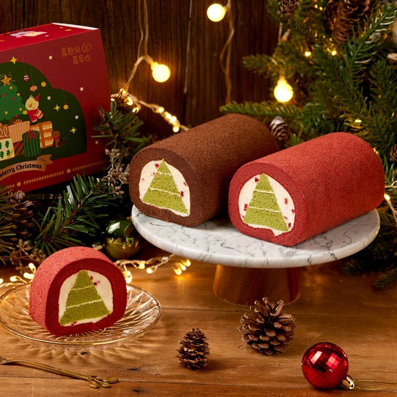 [Xi Haner Christmas Gift] Christmas Forest Cake Gift Box | Party Sharing | Exchange Gifts - เค้กและของหวาน - อาหารสด 