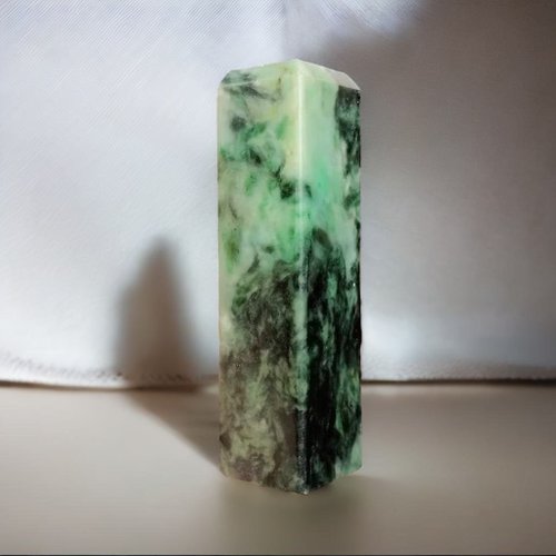瓔珞翡翠 花青翡翠玉印章 | 天然緬甸玉A貨翡翠 | 送禮