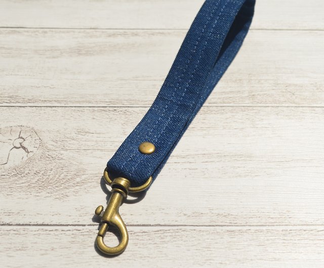 Blue Ribbon Wrist Strap Keychain