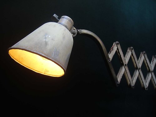 老時光OLD-TIME Vintage & Classic & Deco 【老時光 OLD-TIME】早期二手稀有燈具工業用船用金屬壁燈剪刀燈