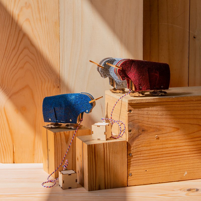 Walk-A-Cow DIY Kit - Wood, Bamboo & Paper - Wood Multicolor