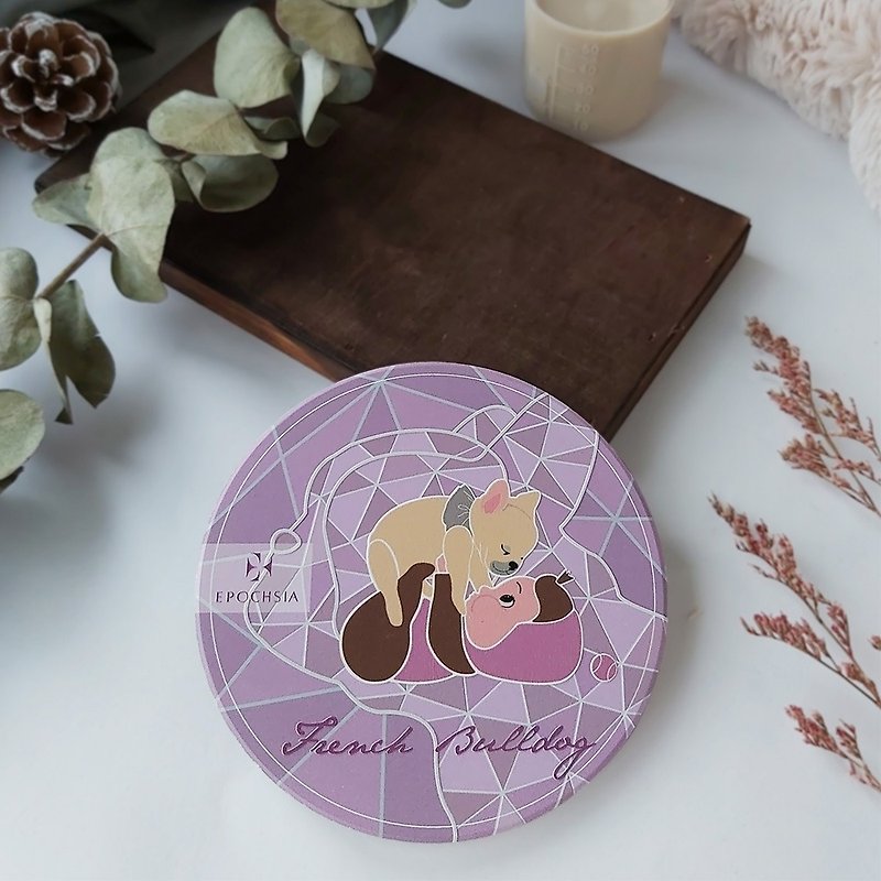 EPOCHSIA Pet Ceramic Coaster- French Bulldog - Coasters - Pottery Multicolor