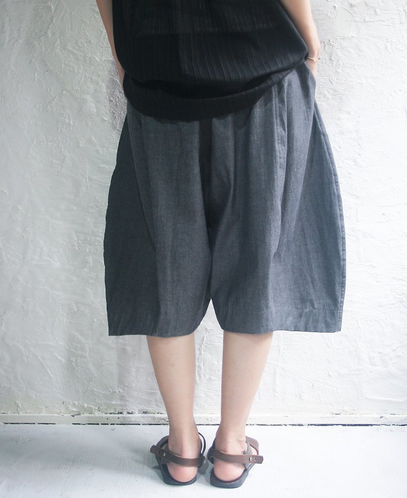 Omake tannin wide pants dark gray - Women's Pants - Cotton & Hemp Gray