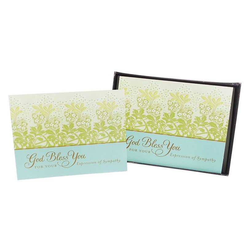 盒卡-上帝保祐您20入【Hallmark-卡片 弔唁感謝】 - 卡片/明信片 - 紙 多色