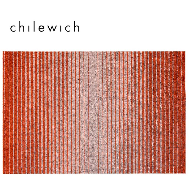 Chilewich/ Domino Shag系列漸層條紋地墊-46X71CM-杏橘色 - 地墊/地毯 - 塑膠 橘色