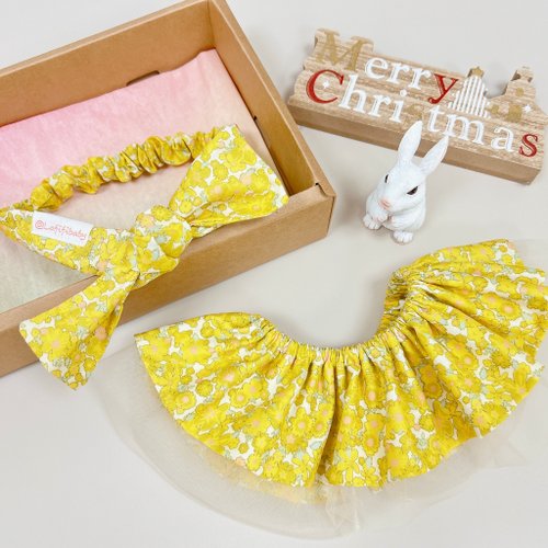 LaFiFi樂霏菲手作嬰幼兒精品&ZAKKA 晨曦花園 彌月禮盒 寶寶髮帶 寶寶圍兜 滿月禮 新生兒禮物