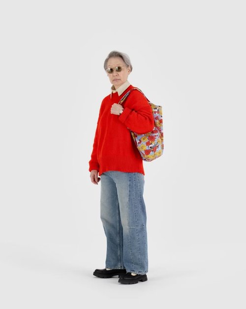 BAGGU エコ収納ショッピングバッグ-スタンダード-フローラル