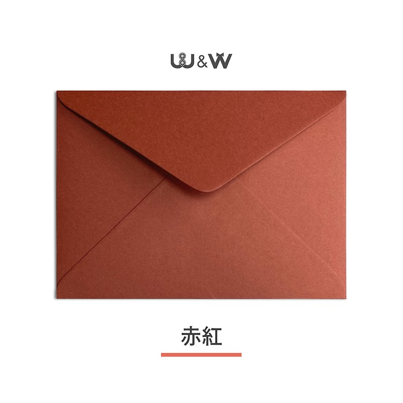 W&W婚卡盛宴-日本元素紙信封D-絕美新色-赤紅 - 信封/信紙 - 紙 紅色