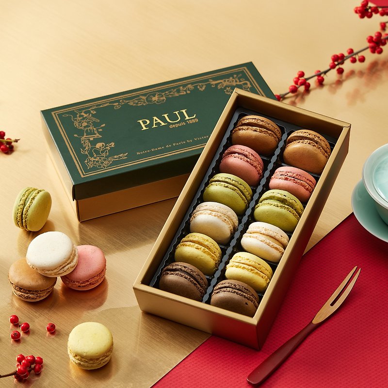 【PAUL】The Hunchback of Notre Dame Maca Red Gift Box-12 pieces (including shipping fee) - Cake & Desserts - Fresh Ingredients 