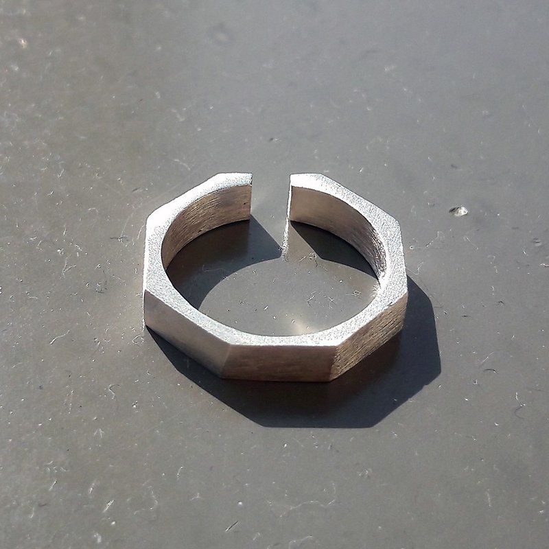 Intersection 925 Sterling Silver Ring (Matte Sand Thick Version) Activities Around Nude - General Rings - Sterling Silver Silver