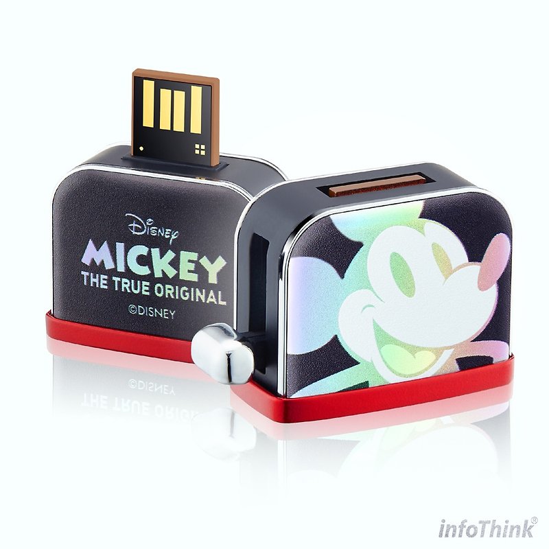 InfoThink Mickey Series Grilled Toaster-shaped USB Flash Drive 16GB - แฟรชไดรฟ์ - วัสดุอื่นๆ สีดำ