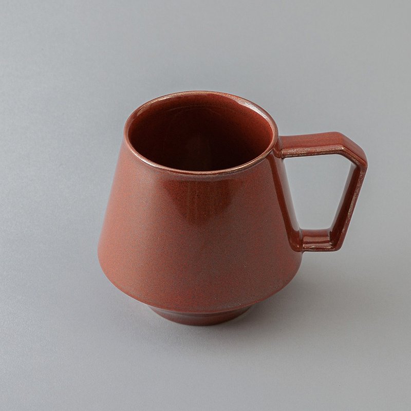 日本39arita 日本製有田燒陶瓷馬克杯-500ml-鉄赤 - 咖啡杯/馬克杯 - 陶 紅色