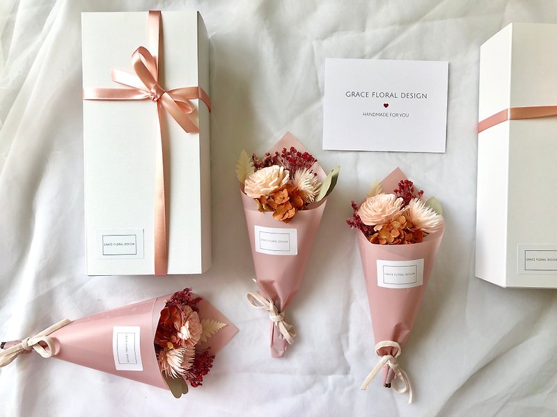 【GFD】Wedding bouquets-wedding small things/without flowers/dry flowers/home visiting gift/bridal of bridesmaid - ช่อดอกไม้แห้ง - พืช/ดอกไม้ 