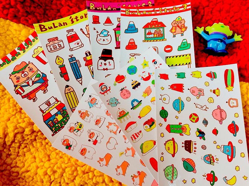 [All 7 pieces] The cloth mold sticker set is complete, so only 300 yuan - สติกเกอร์ - กระดาษ หลากหลายสี