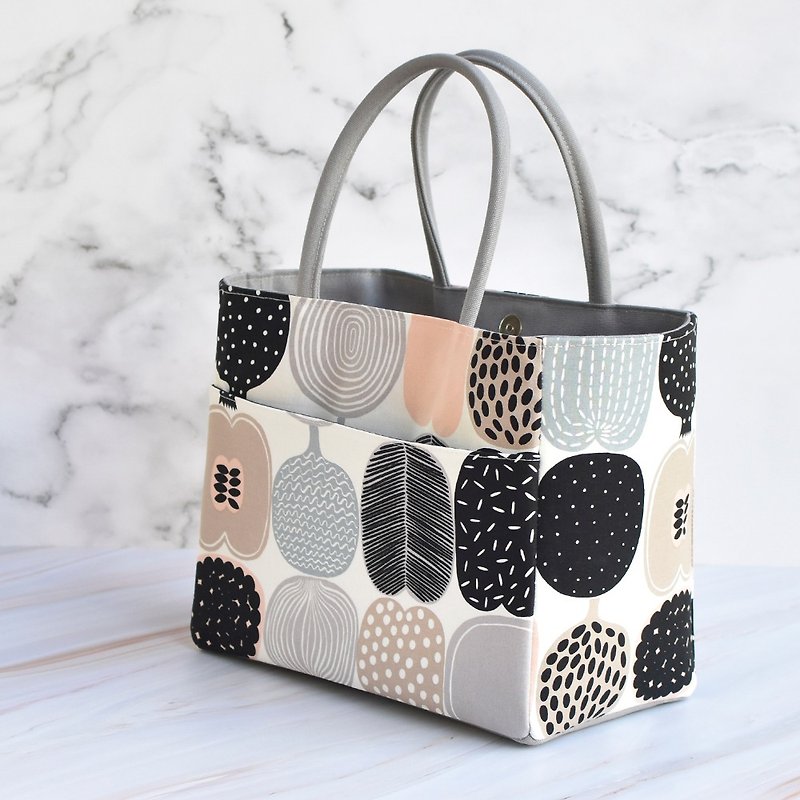 PICNIC : Shoulder Bag with Marimekko Fabric // KOMPOTTI - 手袋/手提袋 - 棉．麻 灰色