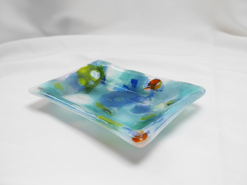 glass tableware _ Find your own happy mind - Plates & Trays - Glass Multicolor