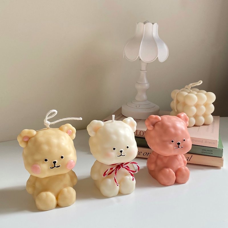 [Animal Series] Chubby bear shaped candle market best seller - Candles & Candle Holders - Wax 
