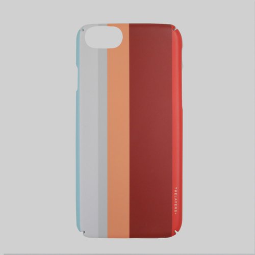 The Layers 簡約條紋時尚風 GRAPHIC PRINT CRIMSON Phone case 刻字手機殼