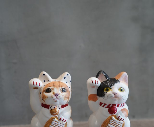 楽天市場】【ニコアンティーク×ご縁猫 招き猫 梅（うめ）】 4号
